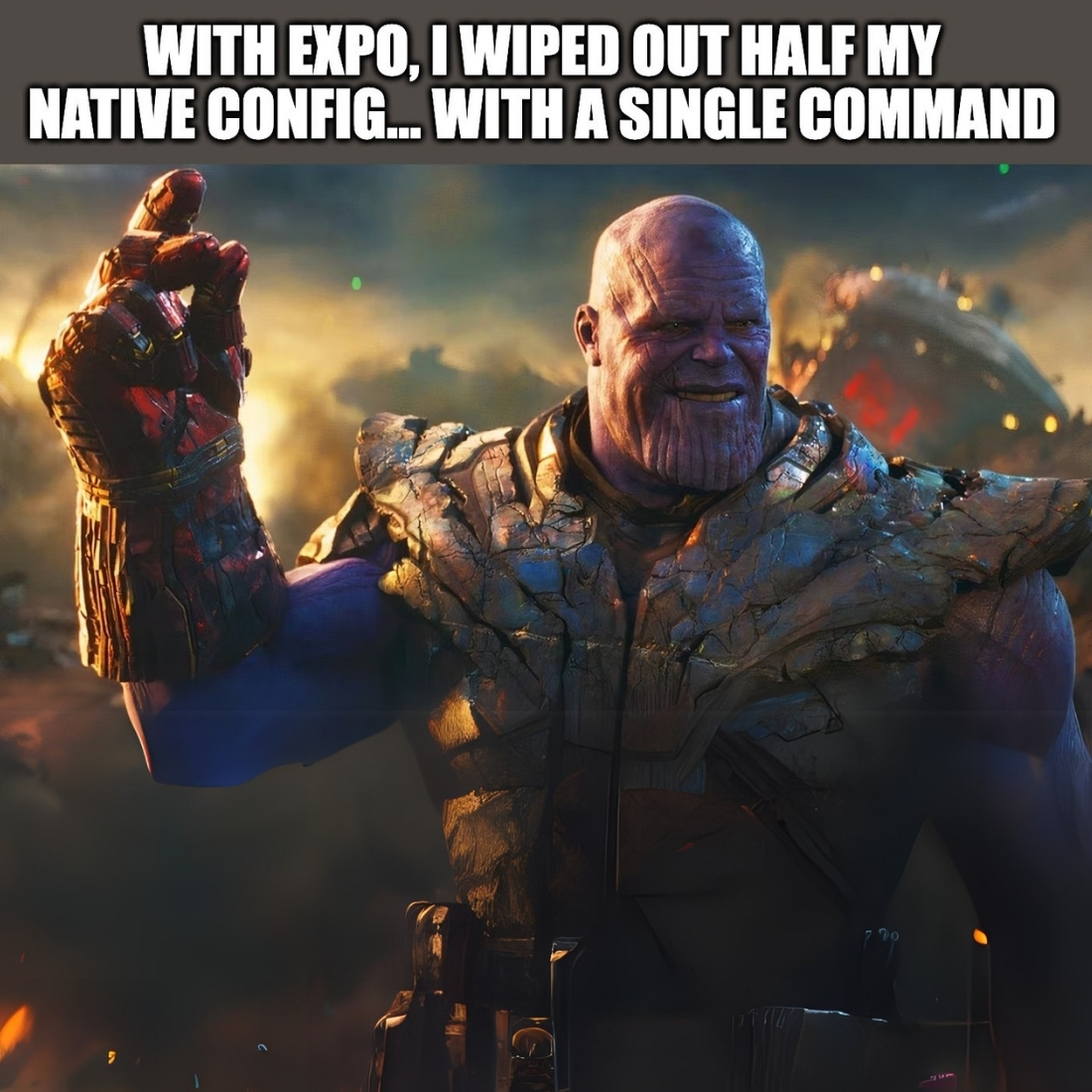 Thanos Expo meme