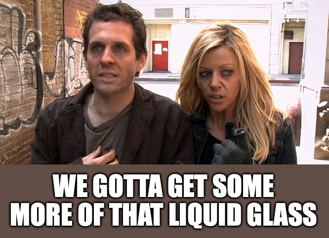 Always Sunny liquid glass meme