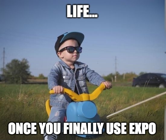 Kid on bike Expo meme