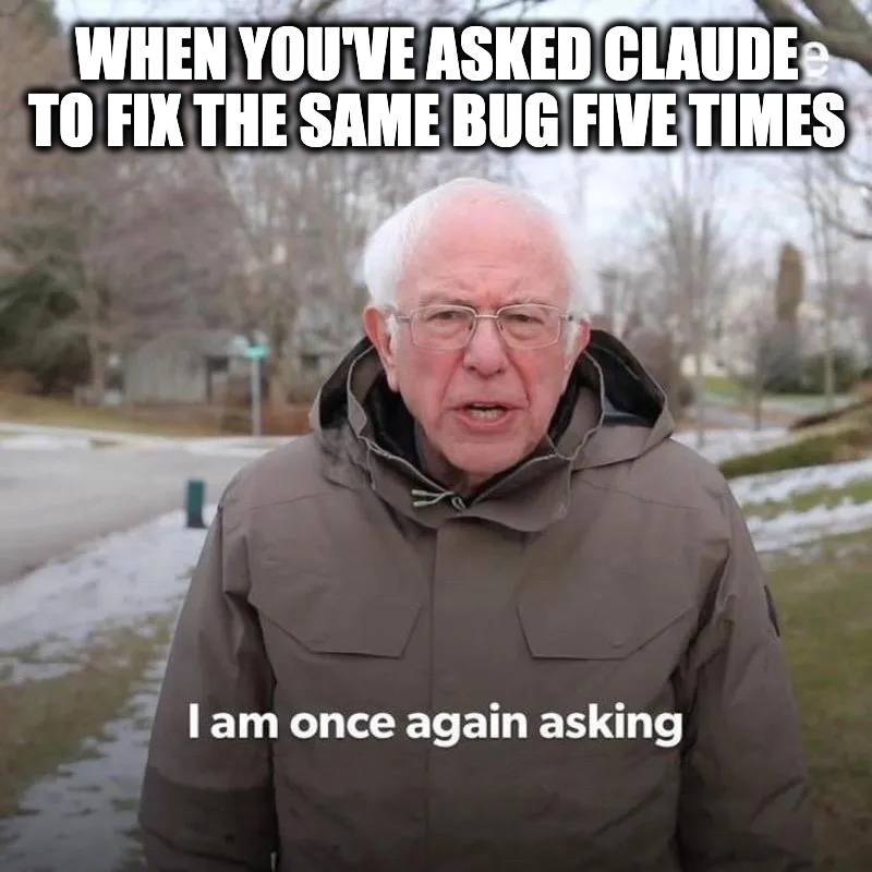 Bernie asking for support meme