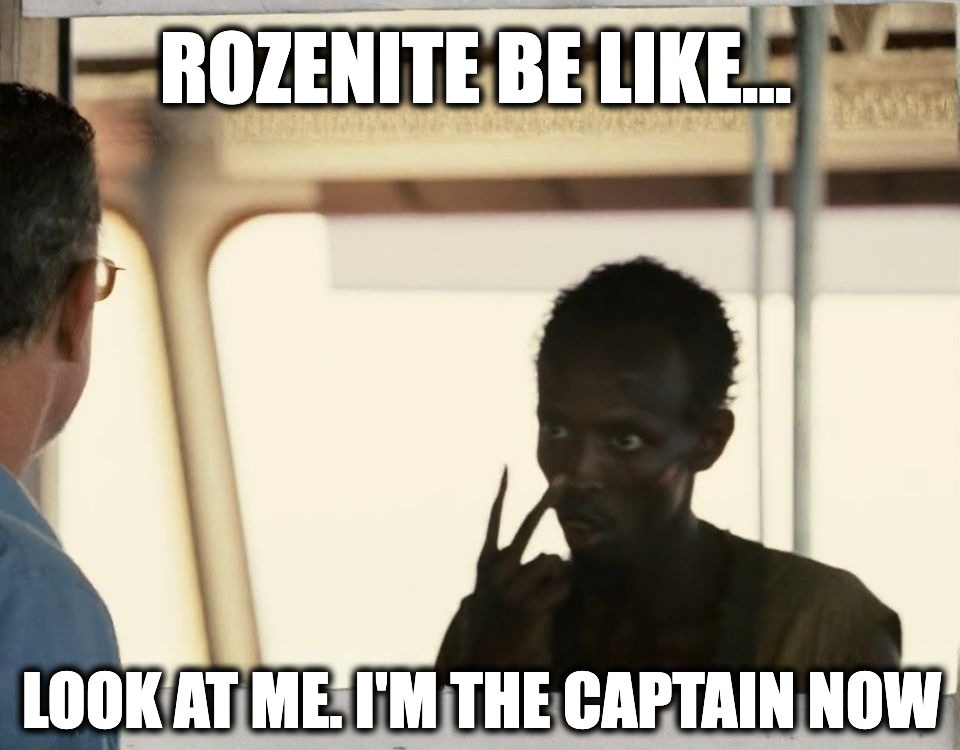 Rozenite the captain meme