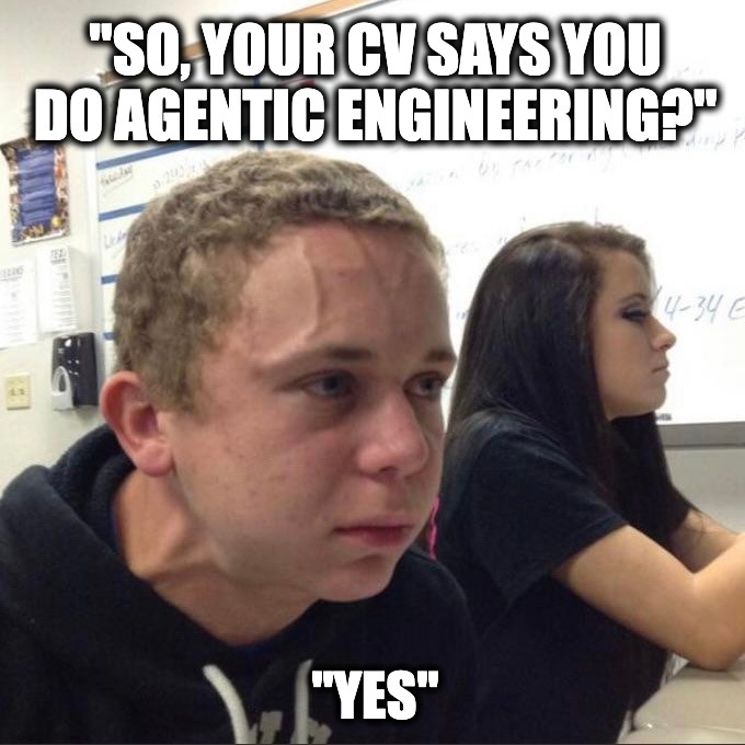 Agentic engineering CV meme